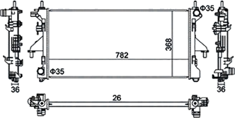 350213126900 Radiateur de refroidissement moteur — AHE 109398/A