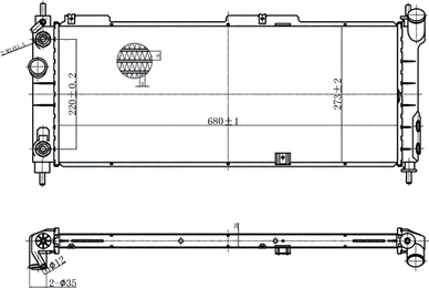 350213174400 Radiateur de refroidissement moteur — AHE 121020/A