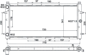350213174600 Radiateur de refroidissement moteur — AHE 131064/A