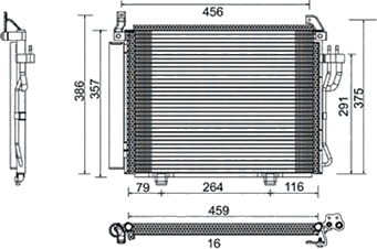 350203790000 Condenseur de climatisation — AHE 43421
