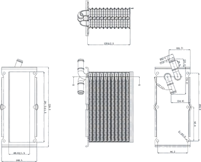 351319205430 Intercooler, charger — AHE 702077