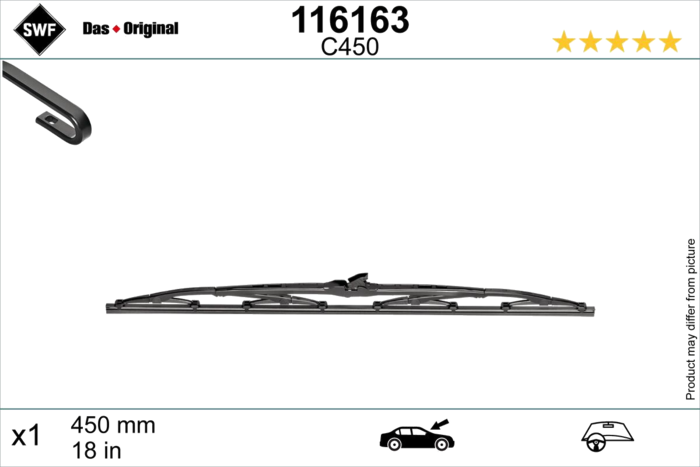 Essuie-glace — BMW / CITROËN / FORD / MAZDA — DOGA DV45