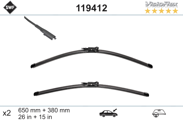 Essuie-glace — CHEVROLET / FIAT — DOGA OS124