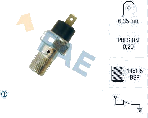 Interruptor de control de la presión de aceite — FIAT — FAE 12020