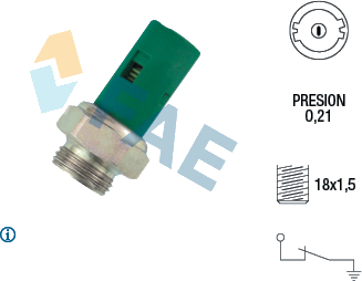 Indicateur de pression d'huile — MITSUBISHI / RENAULT — FAE 12490
