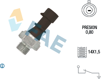 Interrupteur de contrôle de pression d'huile — FIAT / IVECO — FAE 12570