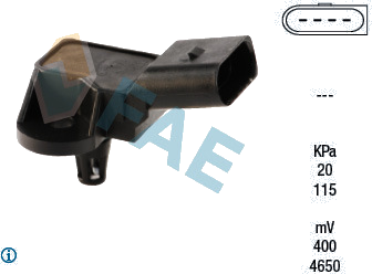 Capteur, pression du tuyau d'admission — AUDI / SEAT / SKODA / VW — FAE 15033
