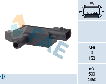 Capteur, pression des gaz échappement — DACIA / NISSAN / OPEL / RENAULT — FAE 16113
