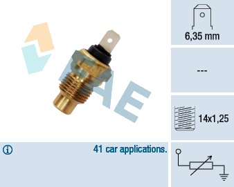 Capteur de température du liquide de refroidissement — PEUGEOT / RENAULT / VOLVO — FAE 31280