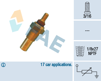 Sonde de température, liquide de refroidissement — FORD / MAZDA — FAE 32020