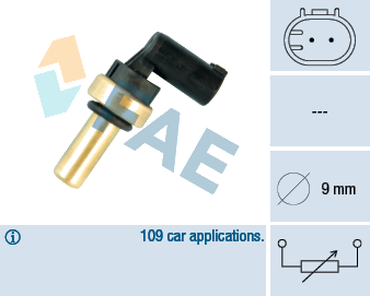 Capteur de température du liquide de refroidissement — ALFA ROMEO / CHEVROLET / FIAT / OPEL — FAE 32705