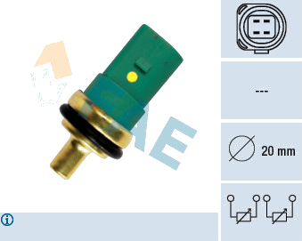 Sonde de température, liquide de refroidissement — AUDI / FORD / SEAT / SKODA — FAE 33783