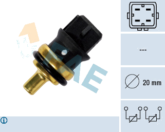 Capteur de température du liquide de refroidissement — AUDI / VW — FAE 33785