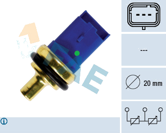 Sonde de température, liquide de refroidissement — CITROËN / FIAT / PEUGEOT — FAE 33790