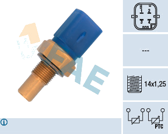 Capteur de température du liquide de refroidissement — CITROËN / FIAT / PEUGEOT — FAE 33791