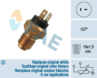 Capteur de température du liquide de refroidissement — CITROËN / FIAT / PEUGEOT — FAE 34080