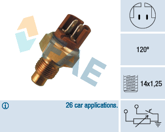 Sonde de température, liquide de refroidissement — RENAULT — FAE 34130