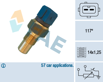 Capteur de température du liquide de refroidissement — PEUGEOT — FAE 34440