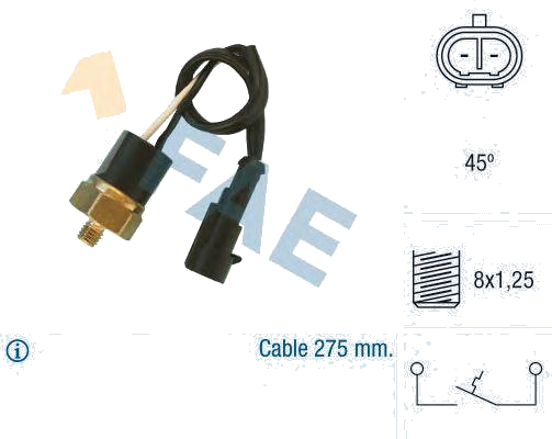 Interruptor de temperatura, testigo de líquido refrigerante — FIAT — FAE 35860