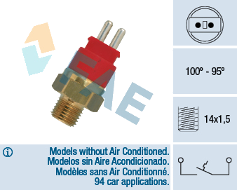 Interrupteur de température, ventilateur de radiateur — MERCEDES-BENZ — FAE 36250