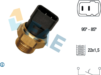 Interrupteur de température, ventilateur de radiateur — VW — FAE 37210