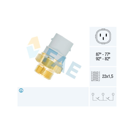 Interrupteur de température, ventilateur de radiateur — VW — FAE 38160