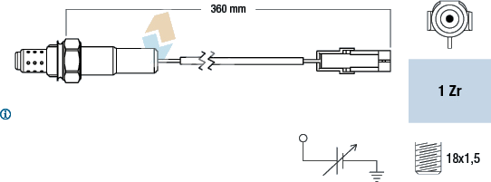 Sonde lambda — CHEVROLET / OPEL / SUZUKI — FAE 77101
