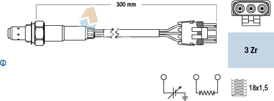 Sonde lambda — OPEL / RENAULT — FAE 77116