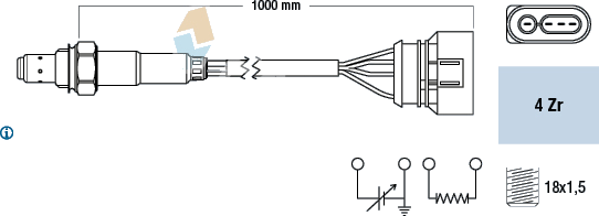 Sonde lambda — VW — FAE 77137