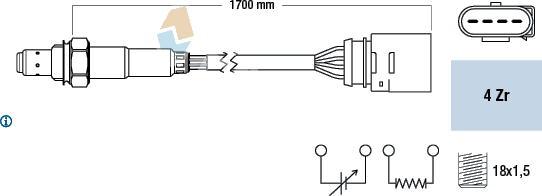 Sonde lambda — VW — FAE 77147