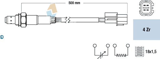 Sonde lambda — CHEVROLET — FAE 77344