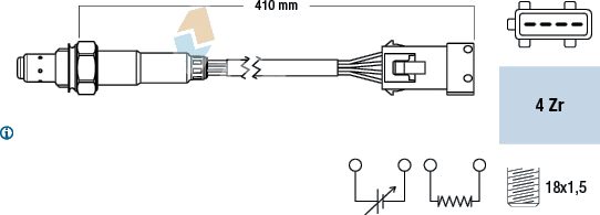 Sonde lambda — CITROËN / CITROËN/PEUGEOT / FIAT — FAE 77432