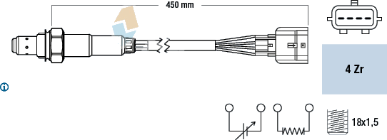 Sonde lambda — DACIA / RENAULT — FAE 77469