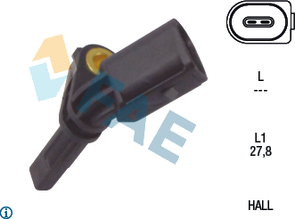 Capteur, vitesse de roue — SEAT / SKODA / VW — FAE 78064