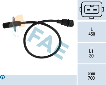 Capteur d'angle, vilebrequin — ALFA ROMEO / CITROËN / FIAT / PEUGEOT — FAE 79001