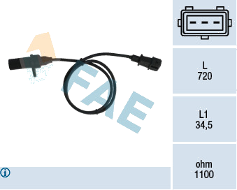 Capteur d'angle, vilebrequin — FIAT / LANCIA — FAE 79006