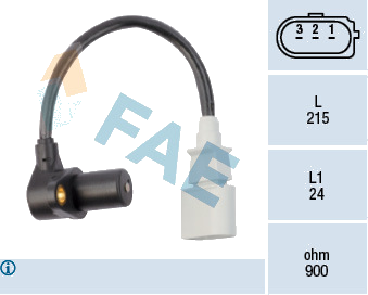Capteur d'angle, vilebrequin — AUDI / SEAT / SKODA / VW — FAE 79048