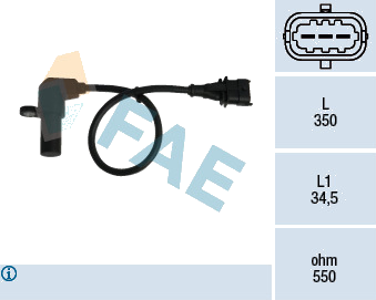 Capteur d'angle, vilebrequin — OPEL — FAE 79069