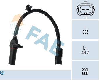 Capteur d'angle, vilebrequin — HYUNDAI / KIA — FAE 79334