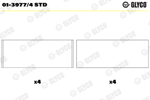 01-3977/4 Coussinets de bielle, cote standard — FEDERAL MOGUL 01-3977/4-STD