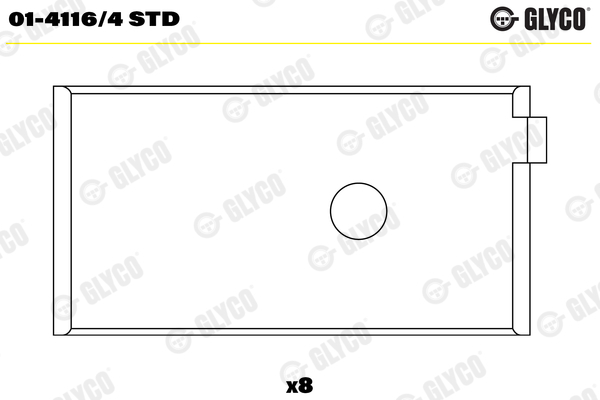 01-4116/4 Coussinets de bielle, cote standard — FEDERAL MOGUL 01-4116/4-STD