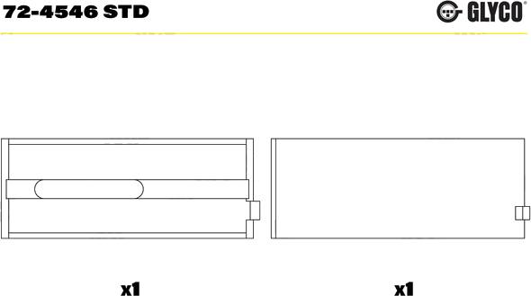 72-4546 Coussinets de vilebrequin, cote standard — FEDERAL MOGUL 72-4546-STD