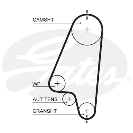 Courroie crantée — CHEVROLET / OPEL / VAUXHALL — GATES 5310XS