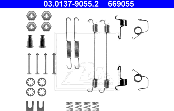 03.0137-9055.2 Accessory Kit, brake shoes — GIEFFE 617