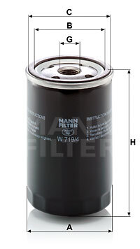 W 719/4 Filter, operating hydraulics — 00000021 GL288