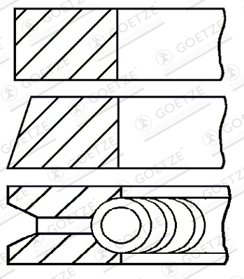 08-101300-00 Jeu de segments de piston — GOETZE 08-101300-00