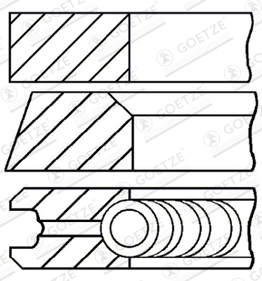 08-318700-10 Jeu de segments de piston — GOETZE 08-318700-10