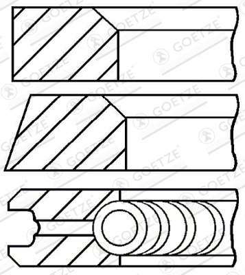 08-334700-10 Jeu de segments de piston — GOETZE 08-334700-10