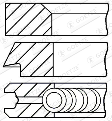 08-427700-00 Jeu de segments de piston — GOETZE 08-427700-00