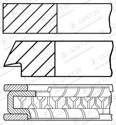 08-429500-00 Jeu de segments de piston — GOETZE 08-429500-00